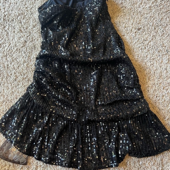 Katie J NYC Black Sequin dress - Picture 3 of 8